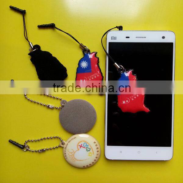 jewelry wholesale fashion phone plug bow phone dust plug/soft pvc keychain