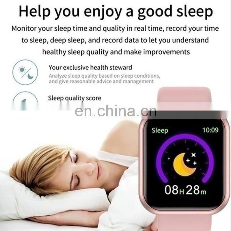 Y68 Smart Watch Heart Rate Blood Oxygen Fitness Sport Tracker Bracelet Waterproof Smartwatch Y68 D20