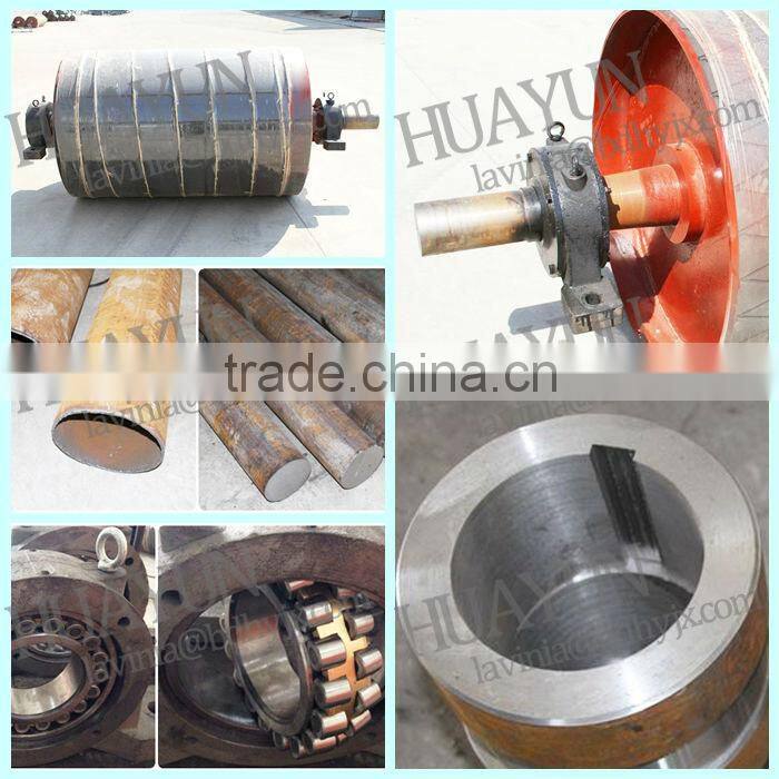 320mm Dia Rubber Coating Head Drum DIN Standard Conveyor Drum Pulley