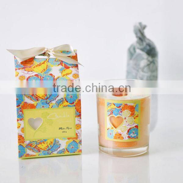 200G Scented Candle in Glass Jar,Home Decorative wax candle, gift set SA-1837