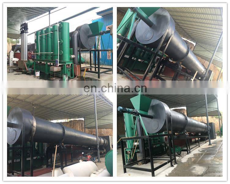 Internal combustion type Continuous rotary charcoal biochar kiln for making bbq
