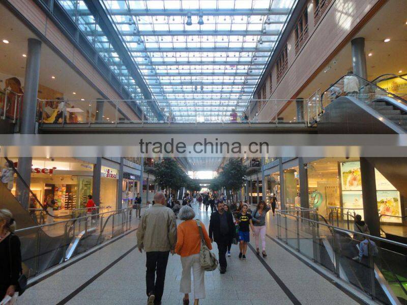 Multifunctional light steel space frame channel atrium roof