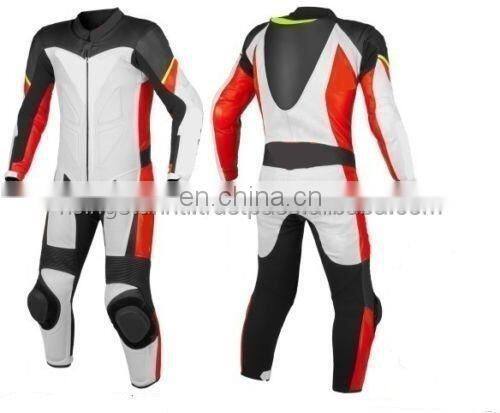 Custom Design Motorbike Racing Cowhide Motorcycle Leathers Suits Biker 1 piece