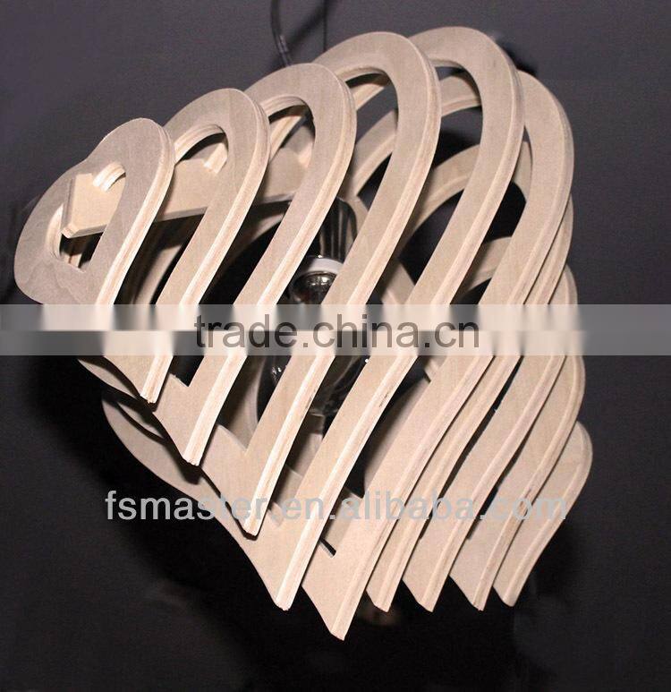 2013 European style modern new design solid wood nature color pendant light for restaurant