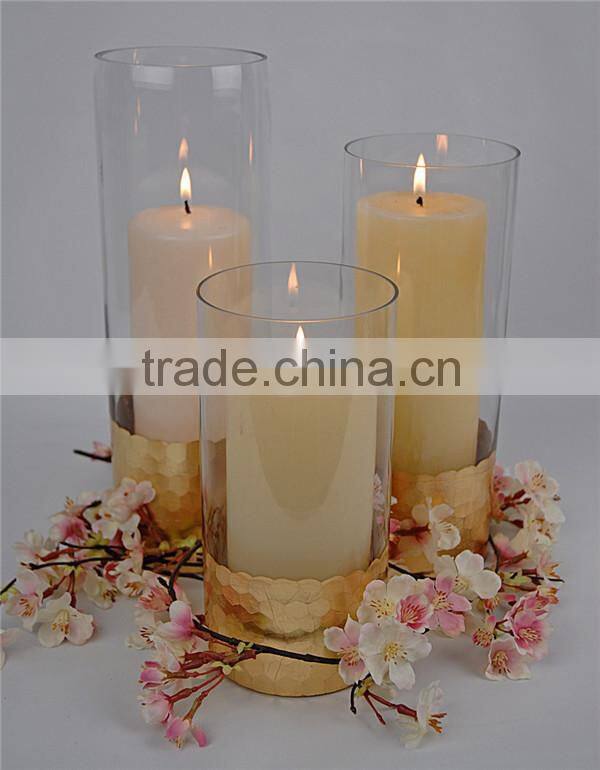 cylinder vase gold decorative glassware set