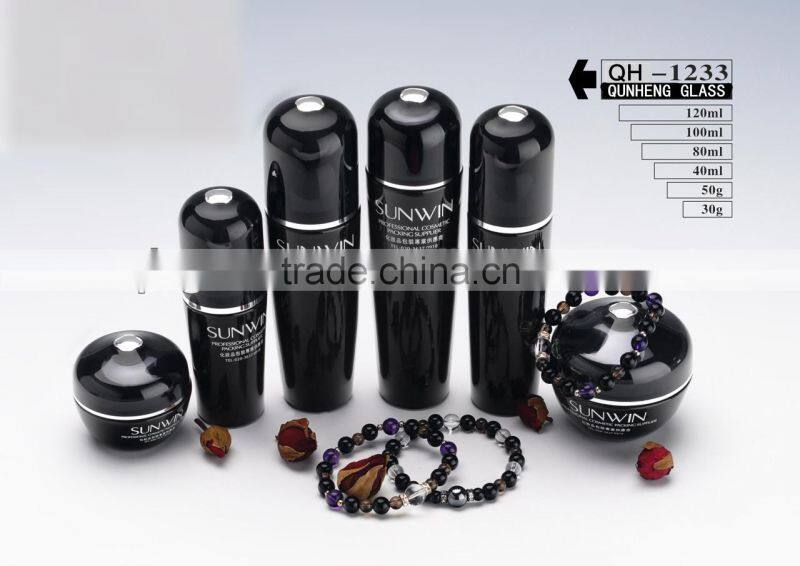 Fancy glass cream jar