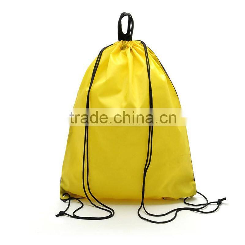 PVC clothing tourist packing bags sports cheap draw string backpack nylon drawstring bag