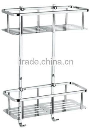 Stainless steel bath corner shelf, stainless steel single tier corner rack, 725