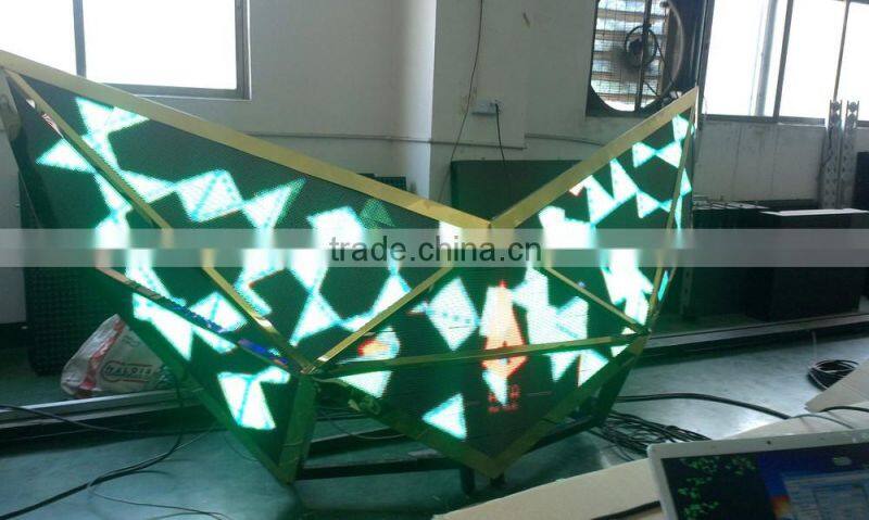 good kind Triangle background wall-P5 , LED display and DJ Booth