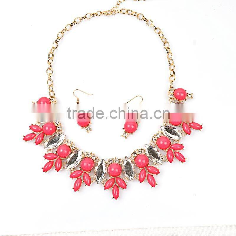 Bulk Colored Stones Choker Necklaces 2016 Crystal Statement Necklace