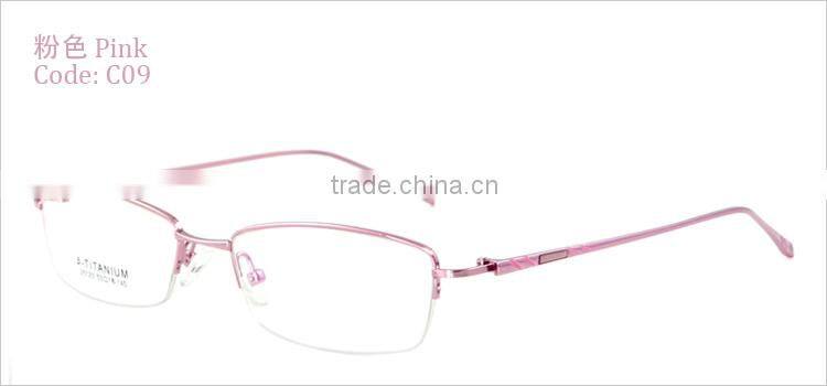 Top quality half titanium designer eyewear frames wholesale for women