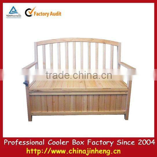 wooden indoor drink bench cooler