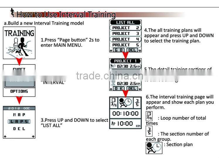 GPS tracker watch, GPS watch, GPS running watch for running and cycling in Guangdong