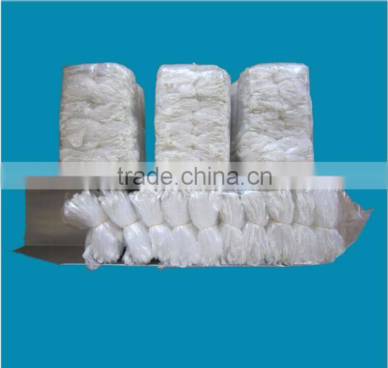 Disposable plastic hand made round shower cap