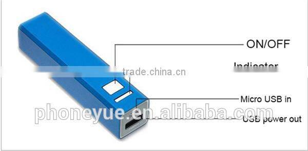 promotion gift wholesale external 18650 battery 2600mah power bank