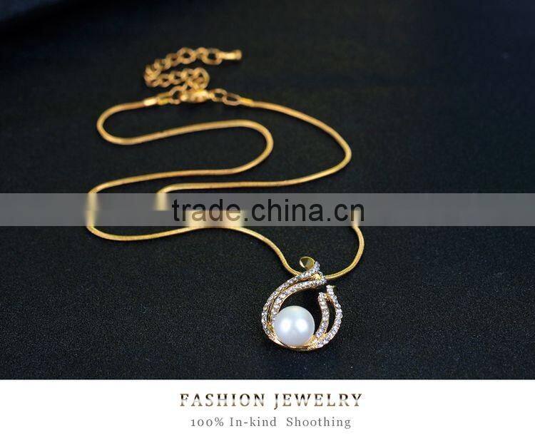 Luxury Brand Imitation Pearl Necklace Earrings Wedding Jewelry Sets Vintage Fashion Crystal Bridal Jewellery Set for Women Gift