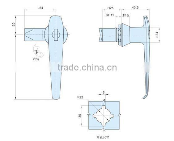 Zinc Alloy Door Lock Handle Lock MS304