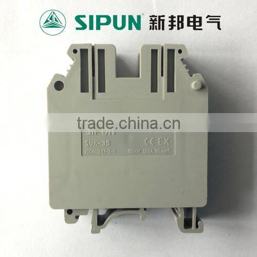 UK35 terminal block with din rail screw type