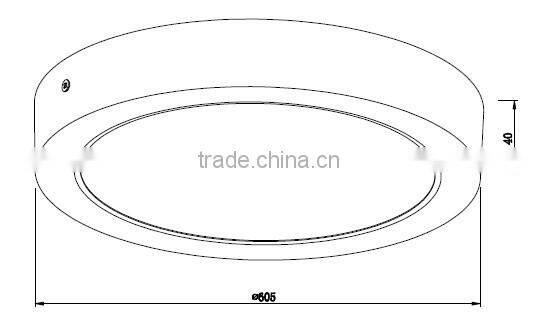 The surafce mounted ceiling light which biggest out size is 605mm