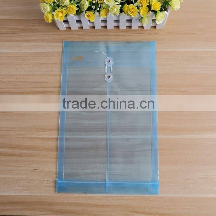Plastic Clear A4 PP File Folder Bag With Button