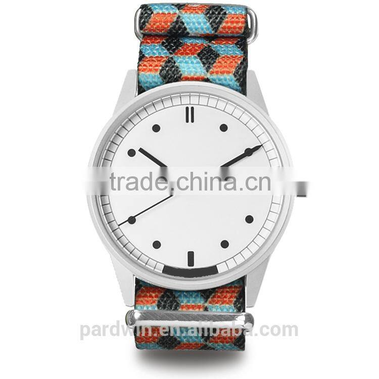 Versatile style watch design stainless steel case japanese quartz movement 3atm water resistance duarable nato watch strap