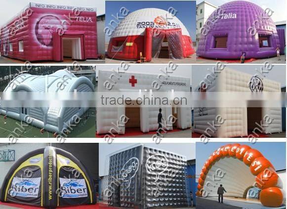 Inflatable dome tent (geodesic , transparent)