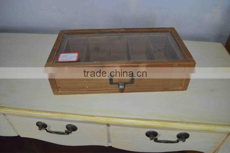 Rustic wooden desktop gift box