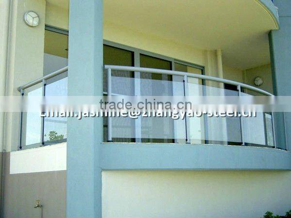 Outdoor metal handrail steps