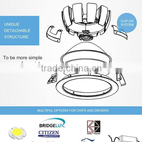 SAA CE RoHS arrival 8 inch 40w led down light