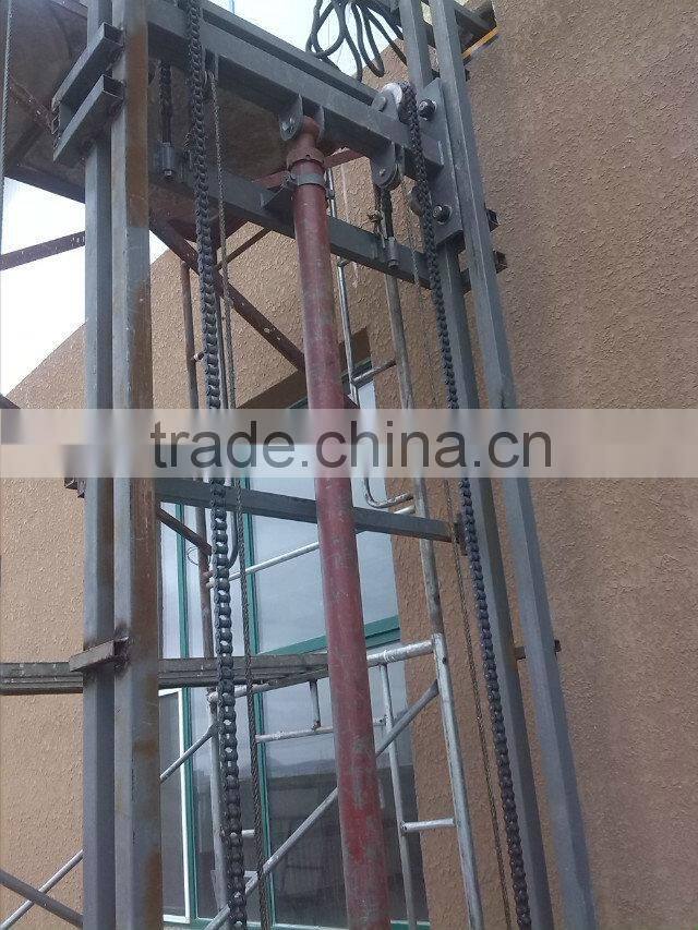 Warehouse crane Guide rail hydraulic lift platform