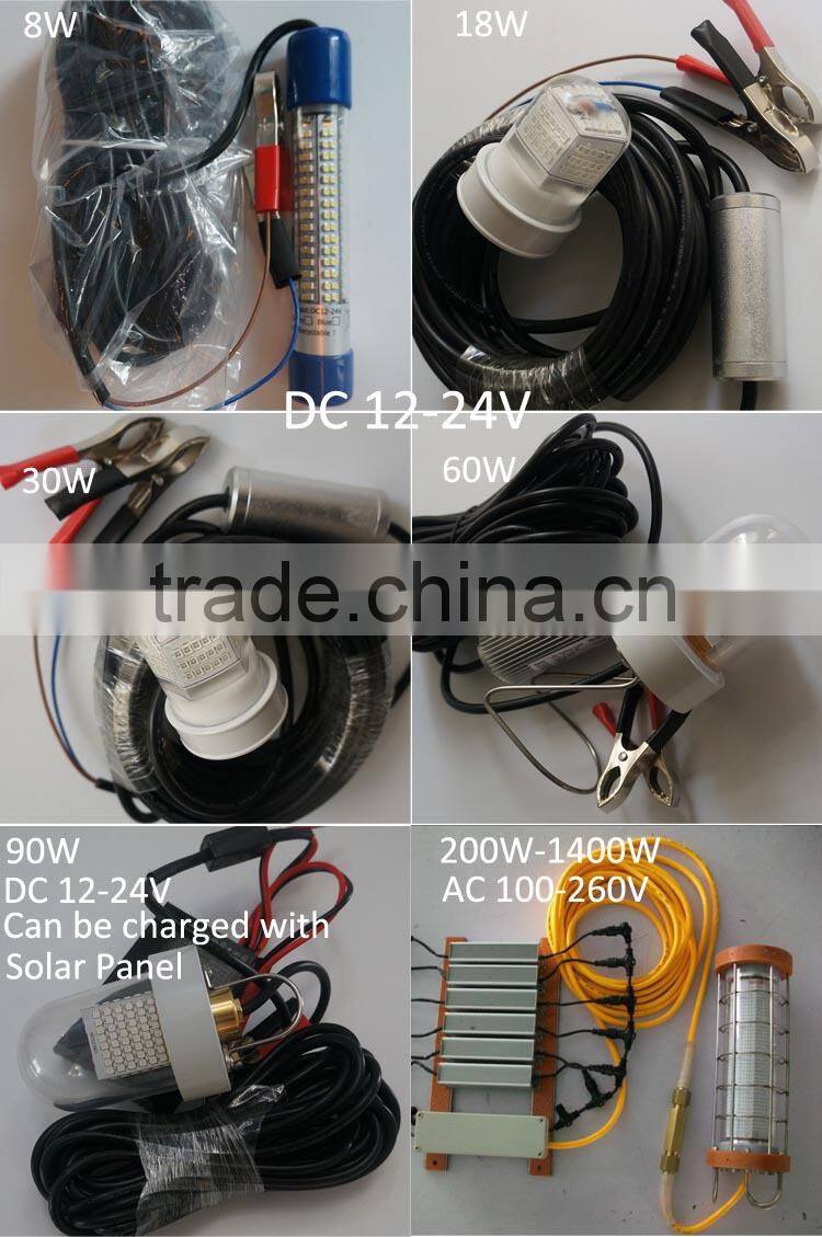 2015 top selling submersible white green LED fishing lamp