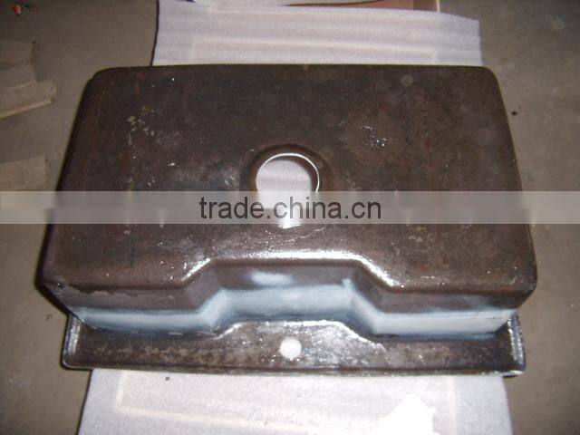 Deep single hole enamelled cast iron kitchen sink with two bowls