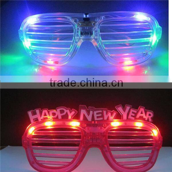 plastic flashing led glasses with flashlight glasses with led for party