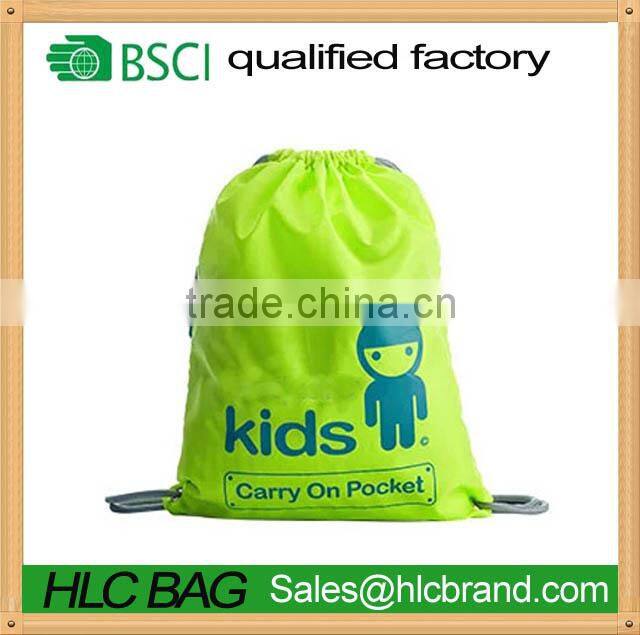 600D child daily use/hiking/sport backpack bag with drawstring