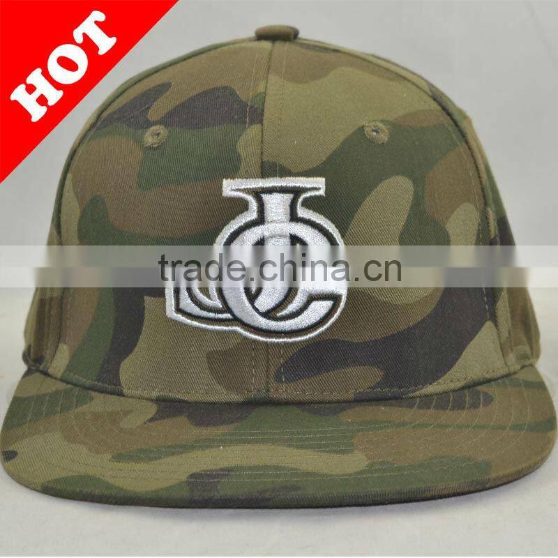 6 panel customize flat brim fitted hats