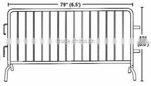 factory hot dipped galvanized anping pedestrian metal traffic crowd control Barrier