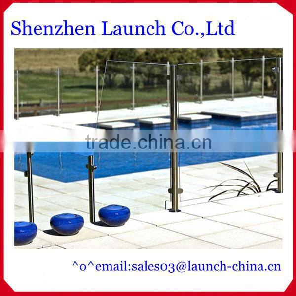 Shenzhen Launch stainless steel square handrail post with glass clamp