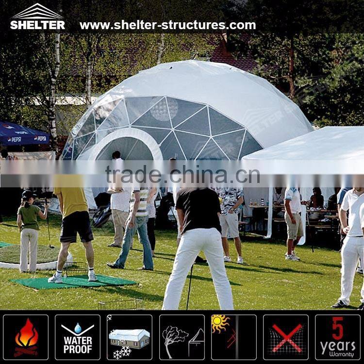 Waterproof PVC Flame Retardant Geodesic Dome Tent For sports