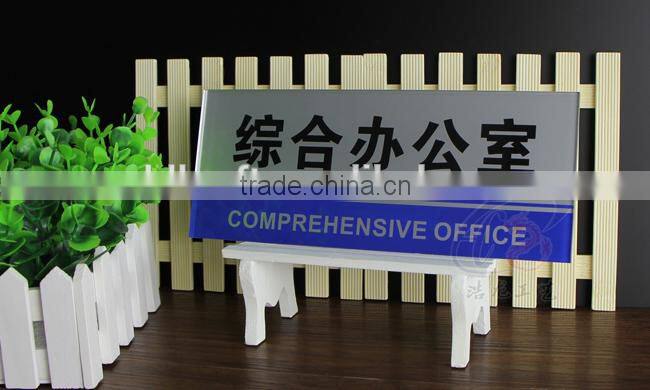 Whole sale acrylic hanging sign board for office building, plastic sign board for office