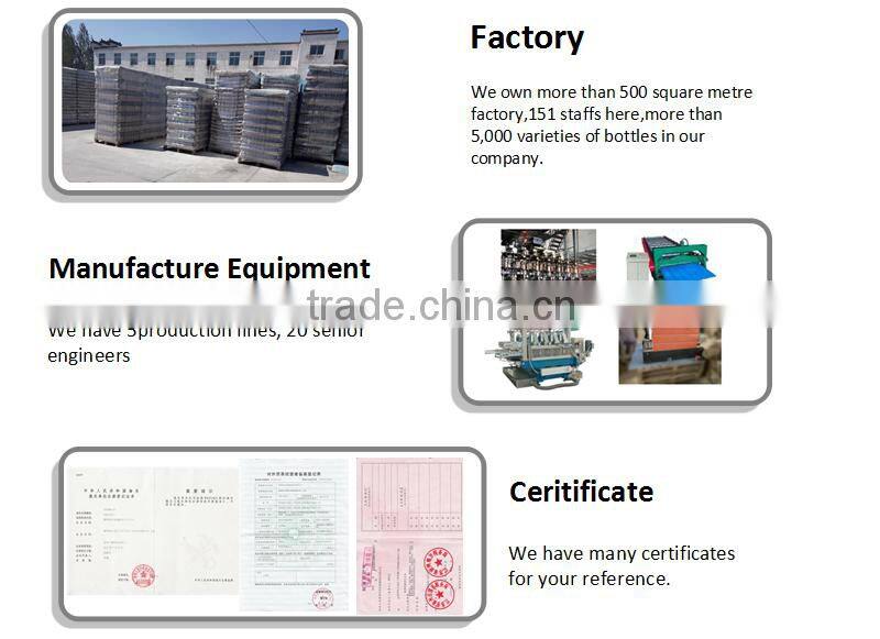 Bulk fancy blue glass mason jar with lid and handles