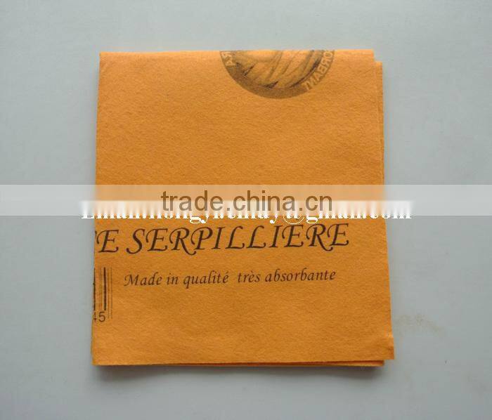 Logo printed orange super absorbent needle punched germany nonwoven floor dust cloth