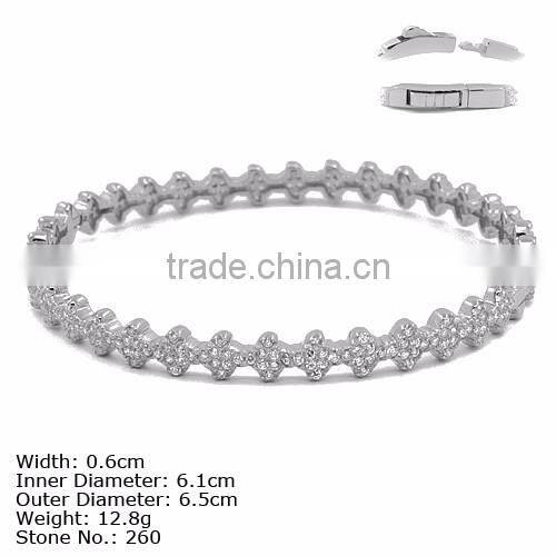 CZQ-0093 Sterling Silver Bangle 925 Solid Womens sterling Silver Latest Fashion Bangle