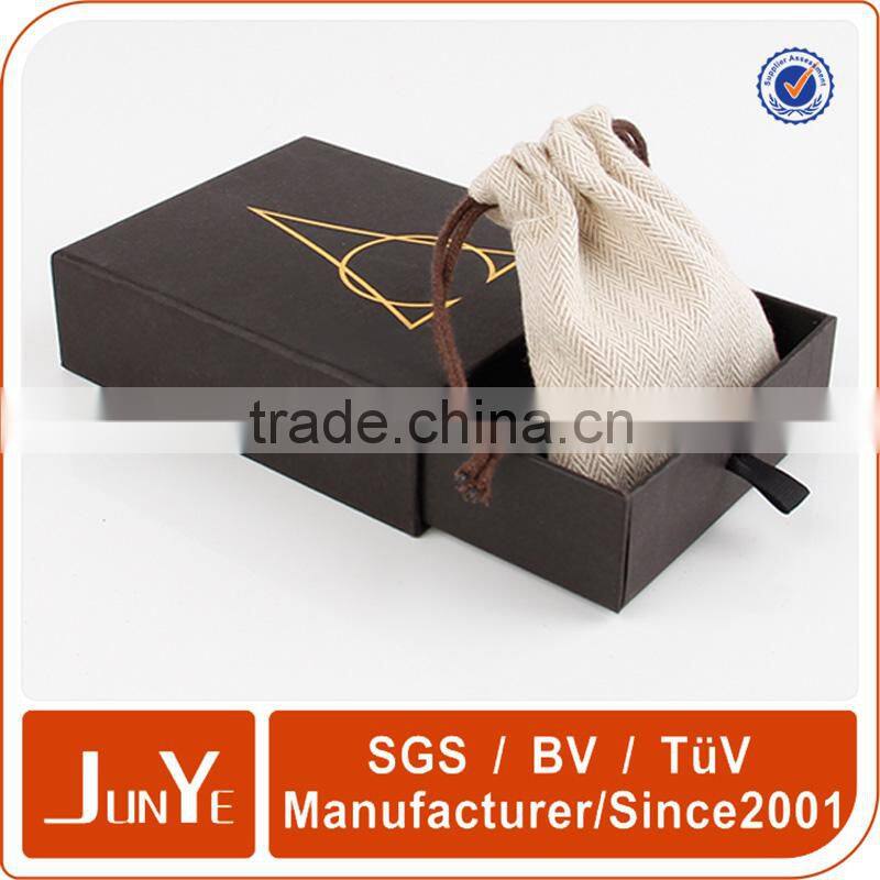 Manufacturer black leather drawstring pouches bag