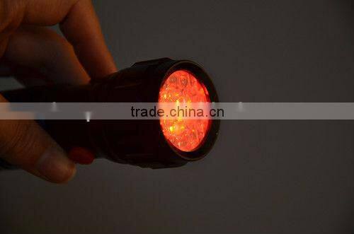 12 led white light,7 led red light aluminum led torch
