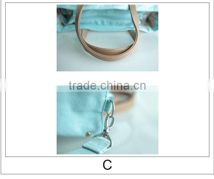 canvas wholesale tote bags;blue and white canvas;waxed canvas bag