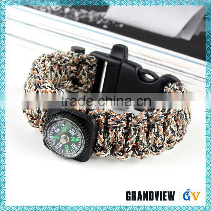 China manufacture professional outdoor camping survival bracelet