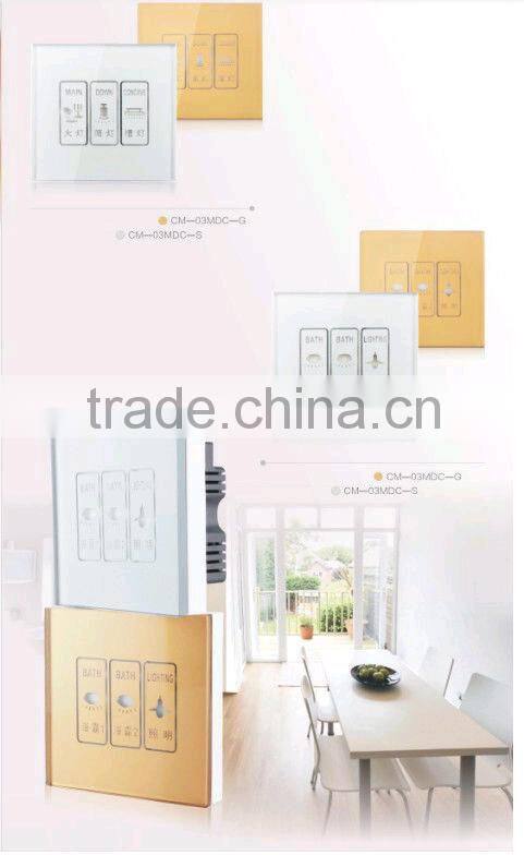 toughened glass panel 3 gangs touch switch with reasonable price