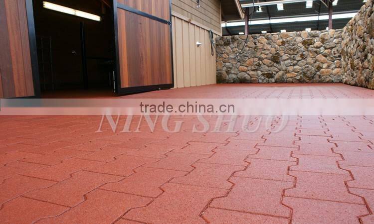 Factory price outdoor pathway rubber brick, playground bone rubber paver