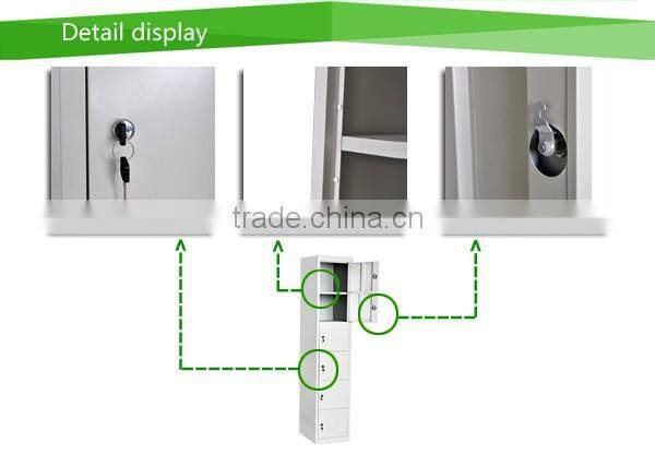 Single Column 4 Door Grey Steel Locker, School Clothes Closet