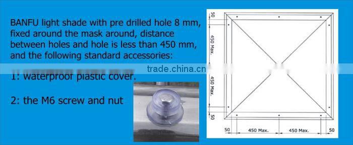 PC  PMMA Particle board forming light shade dome skylight